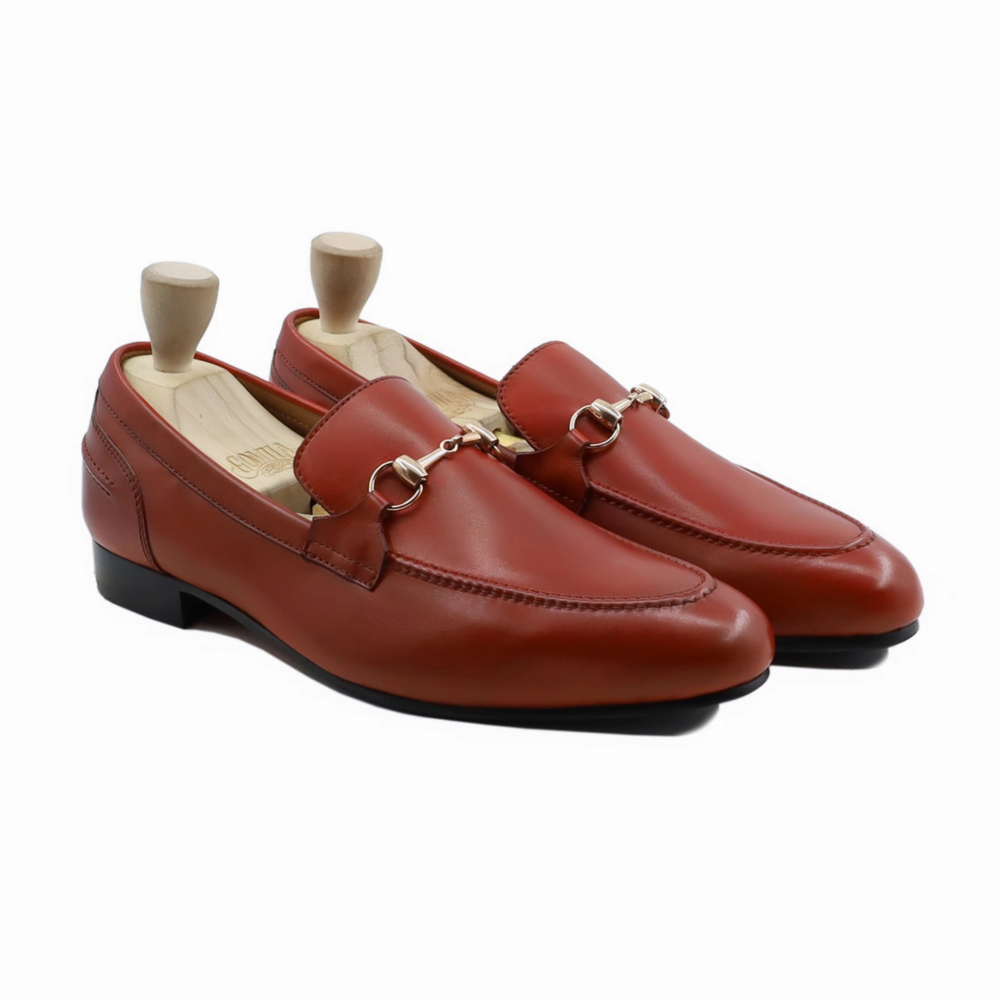 Hellebore - Men's Orange Tan Calf Leather Loafer Loafers Comfort