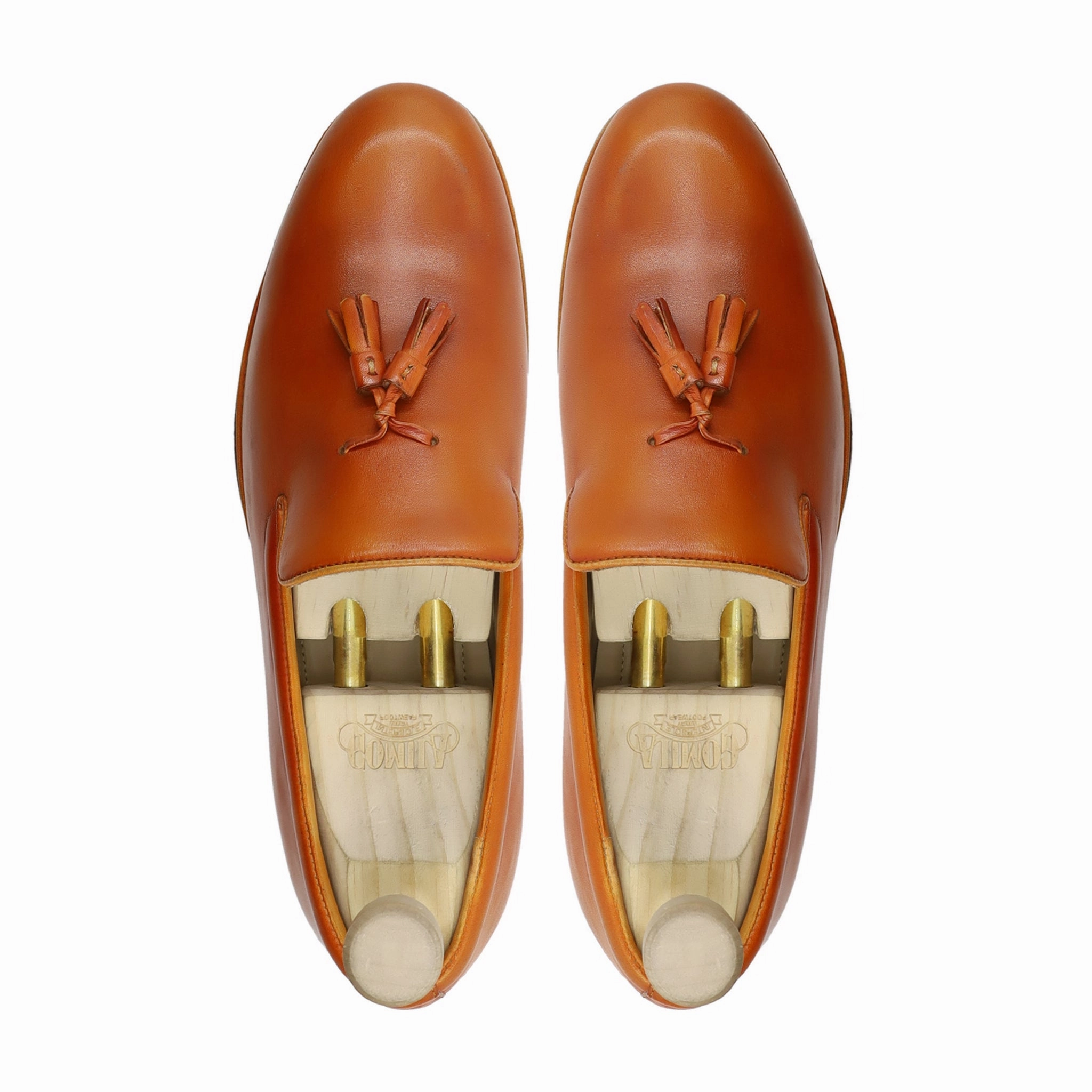 Best Orthopedic Loafers Emberfall - Men's Orange Tan Calf Leather Loafer