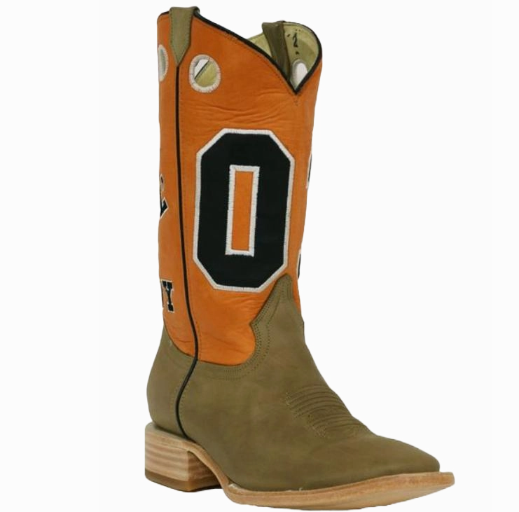 RockinLeather Men's Orange "Just a Good Ol' Boy" Boots 1156 Cast Of Puss The Last Wish
