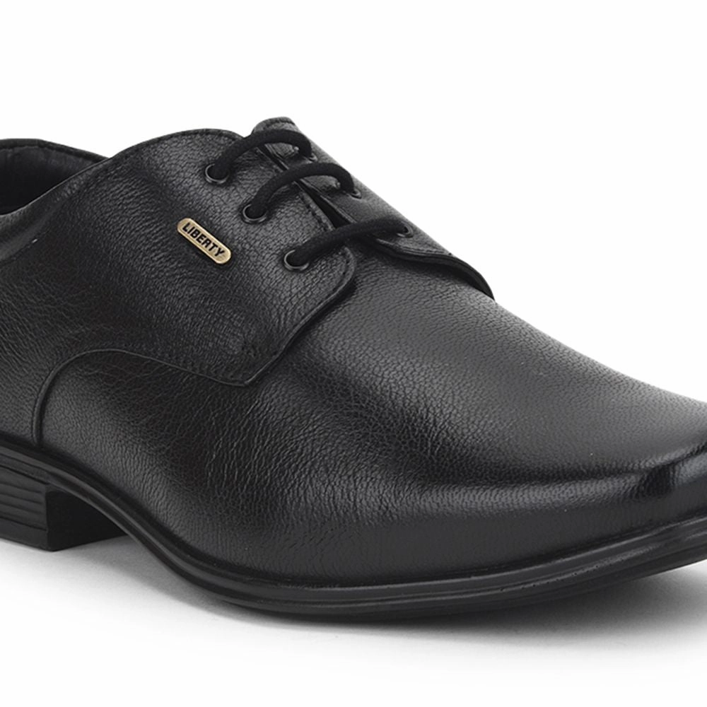 Fortune (Black) Formal Lace Up Derby Shoes For Men Uvl-305 By Liberty Velvet Lace Up Shoes