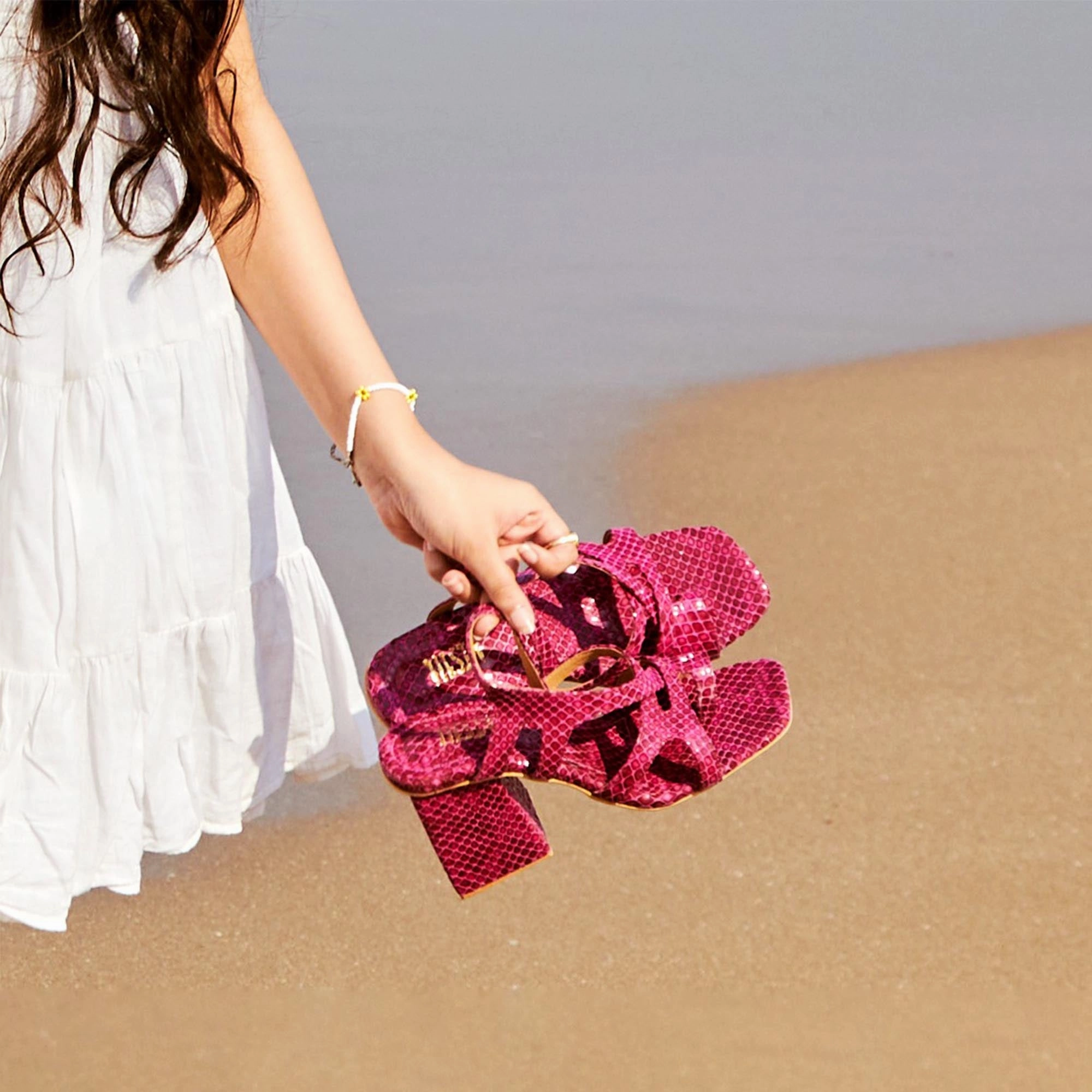 Macroon Faux Vegan Leather Block Heels - Sugar Rush Thigh High Boots Platform Heel