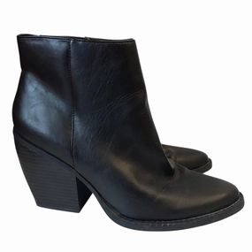 Wc Russell Moccasin Boots BOOTS ANKLE HEELS by MADDEN GIRL in BLACK, Size:9