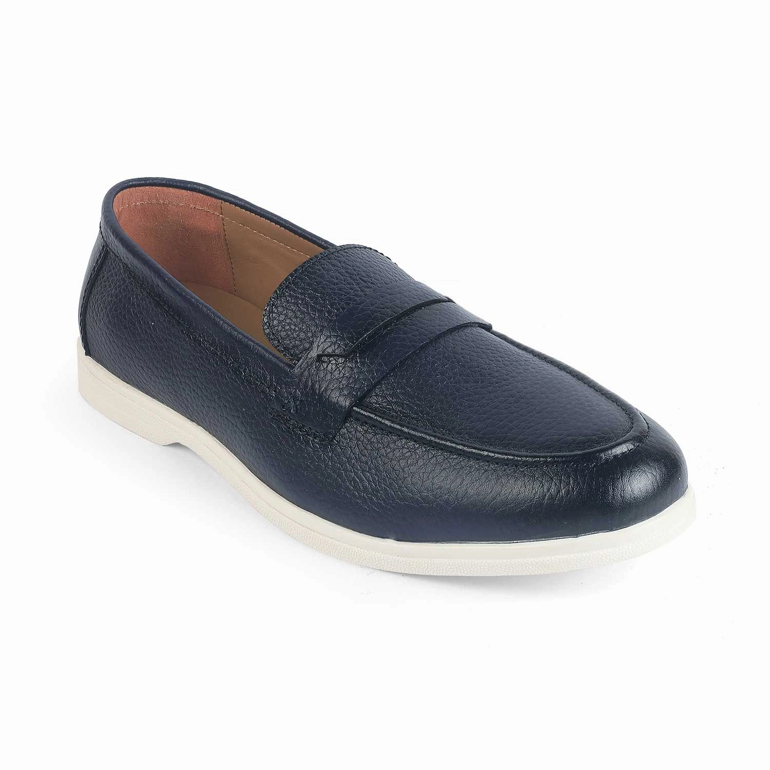 Voile Blanche Loafers Tresmode Federer Blue Men's Penny Leather Driving Loafers