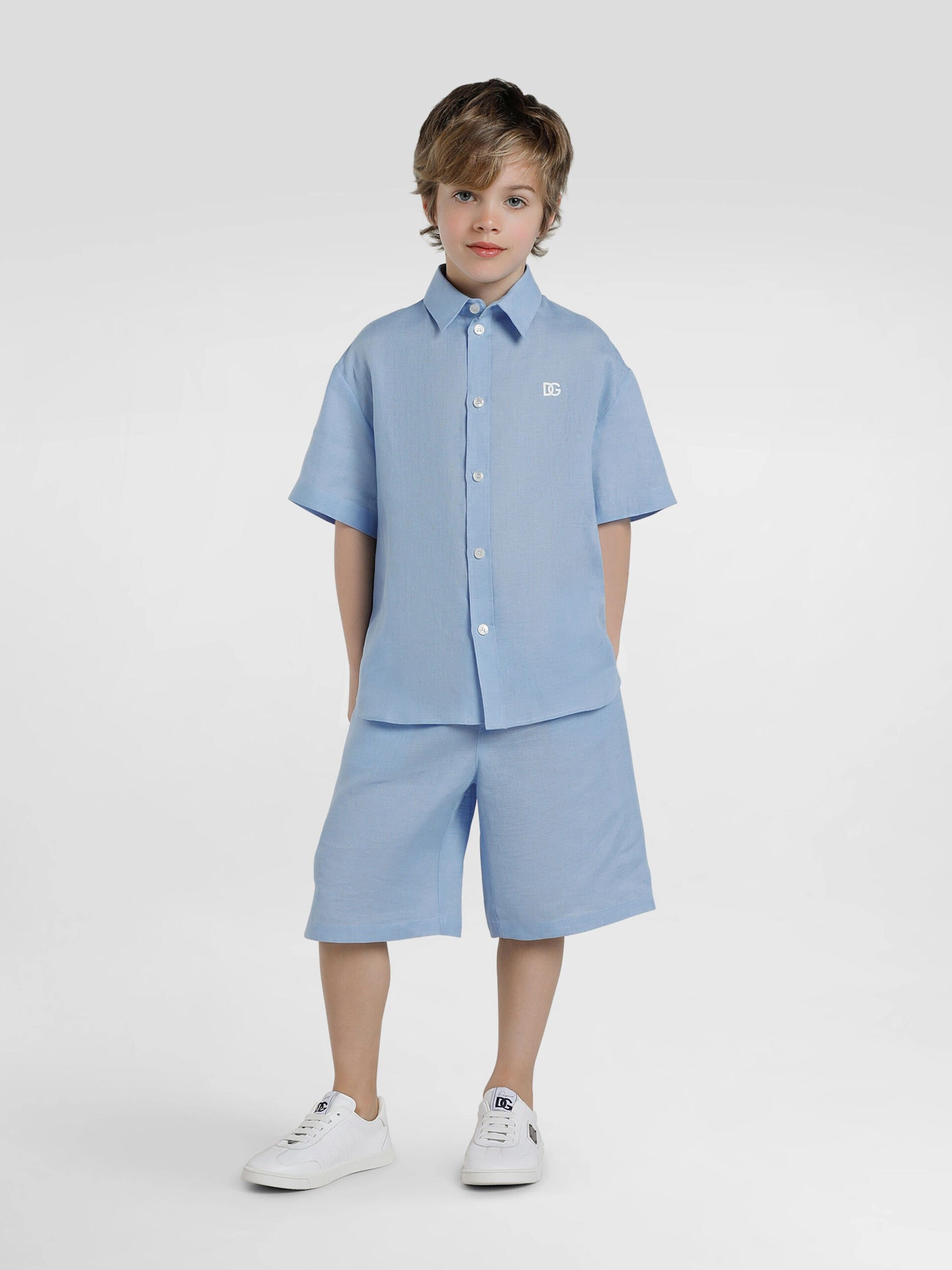 High Wedge Sneakers Dolce & Gabbana Boys Leather Logo Lace Up Trainers in White