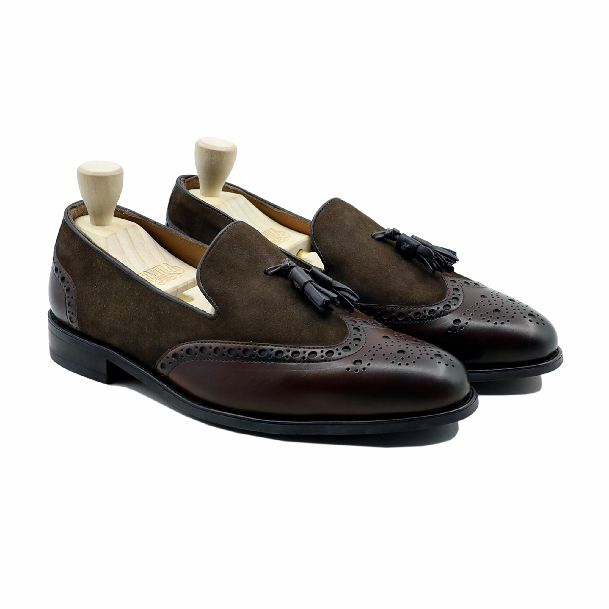 Massimo Dutti Loafers Maren - Men's Brown Calf Leather and Kid Suede Laofer