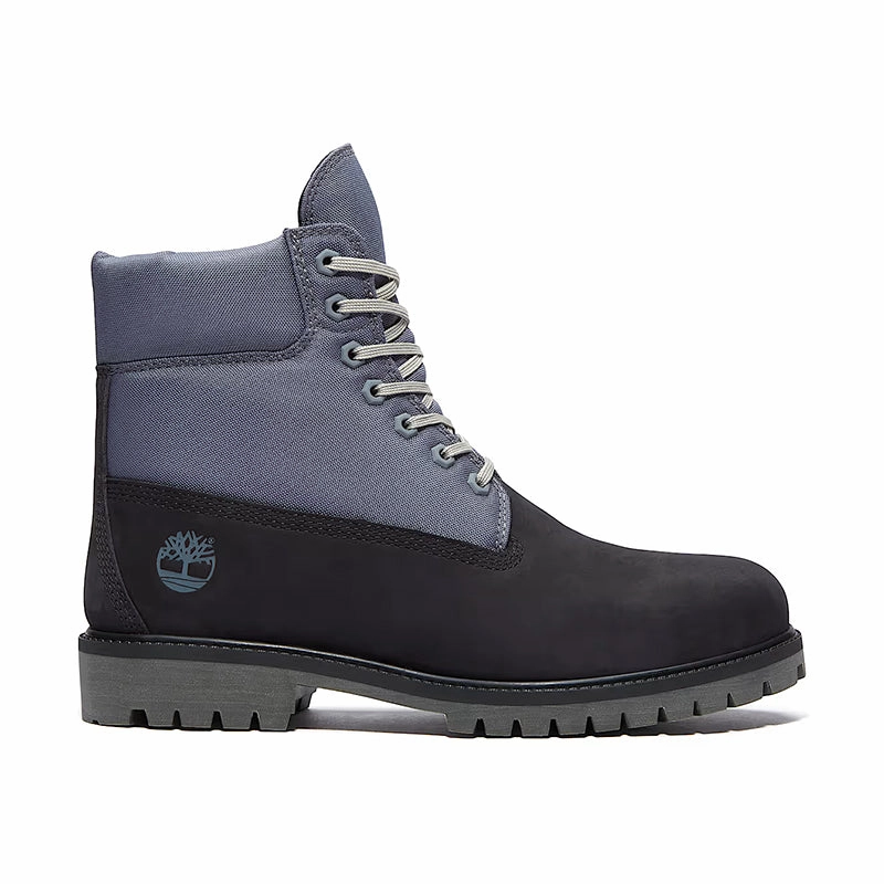 Geox Shoes Waterproof Men's 6" Heritage Waterproof Black Nubuck/Medium Grey