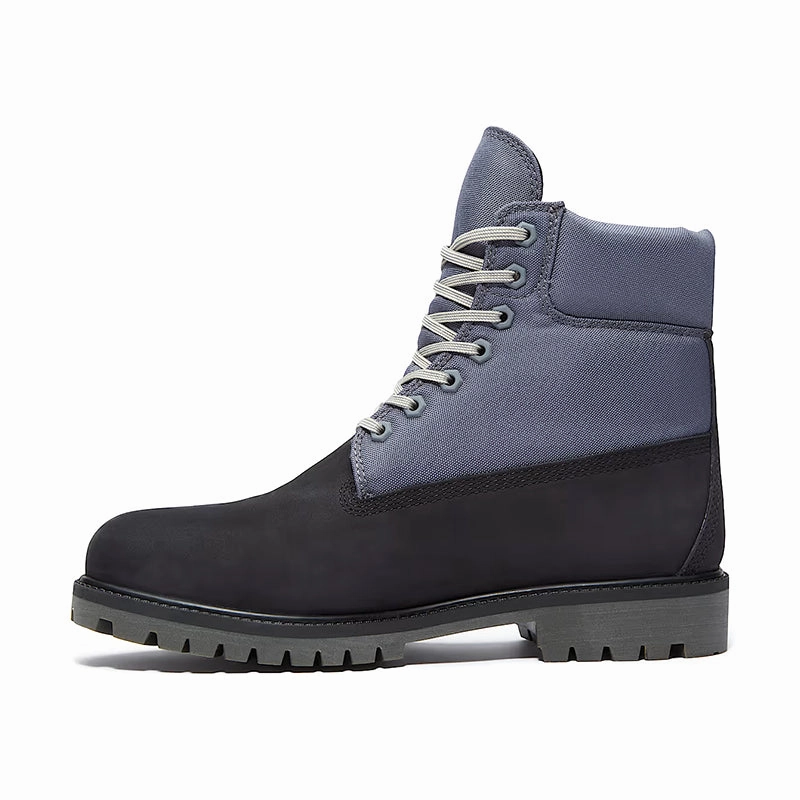 Men's 6" Heritage Waterproof Black Nubuck/Medium Grey Waterproof Dog Grooming Shoes