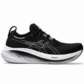 Asics Tennis Shoe Men's Asics Gel-Nimbus 26, Black/Graphite Grey, 14 2E Wide
