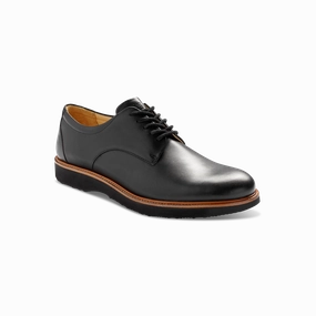 Men's Founder Oxford-Black Leather| Samuel Hubbard Brown Oxfords