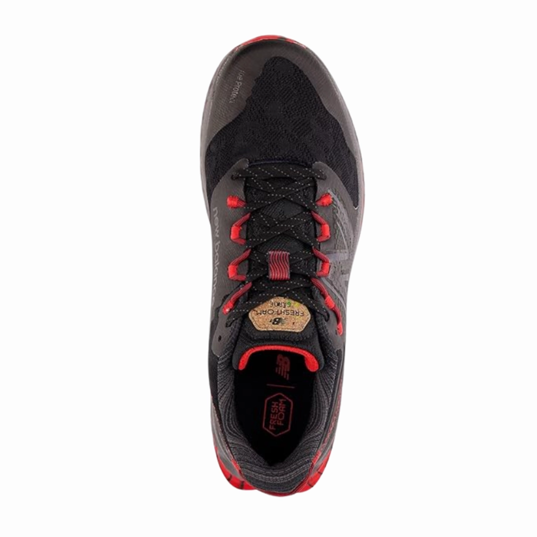 Men's Fresh Foam x Garo v1 - Magnet with True Red and Black (D Width) Best Trail Running Hiking Shoes