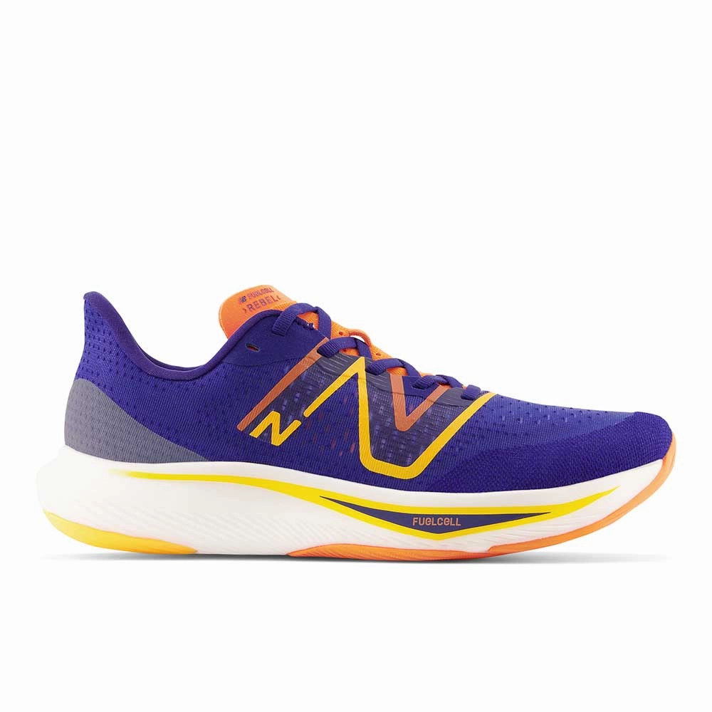 New Balance 9060 Blue Black Men's New Balance FuelCell Rebel v3, Victory Blue/Vibrant Apricot, 7.5 D Medium