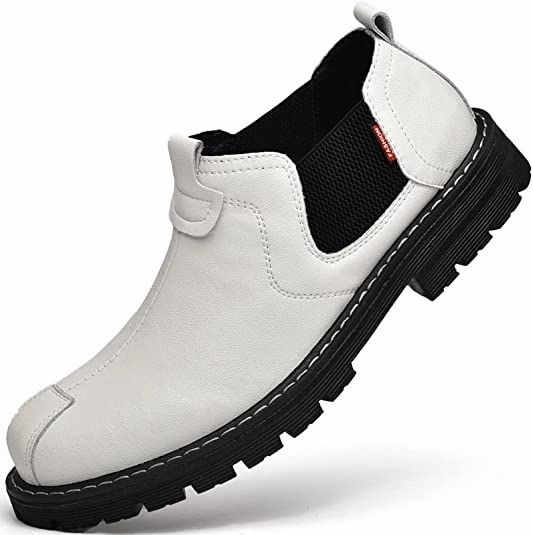 Men's Oxfords Shoes for Men Casual Dress Mens Boots Shoe Chelsea Leather Formal Man Fashion Brown Black Yellow White Big Size Cowhide Work Male Leather Oxfords