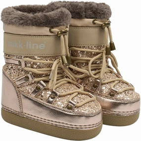 Mikk-Line Champagne Glitter Snow Boot Glitter Niseko Snow Boots