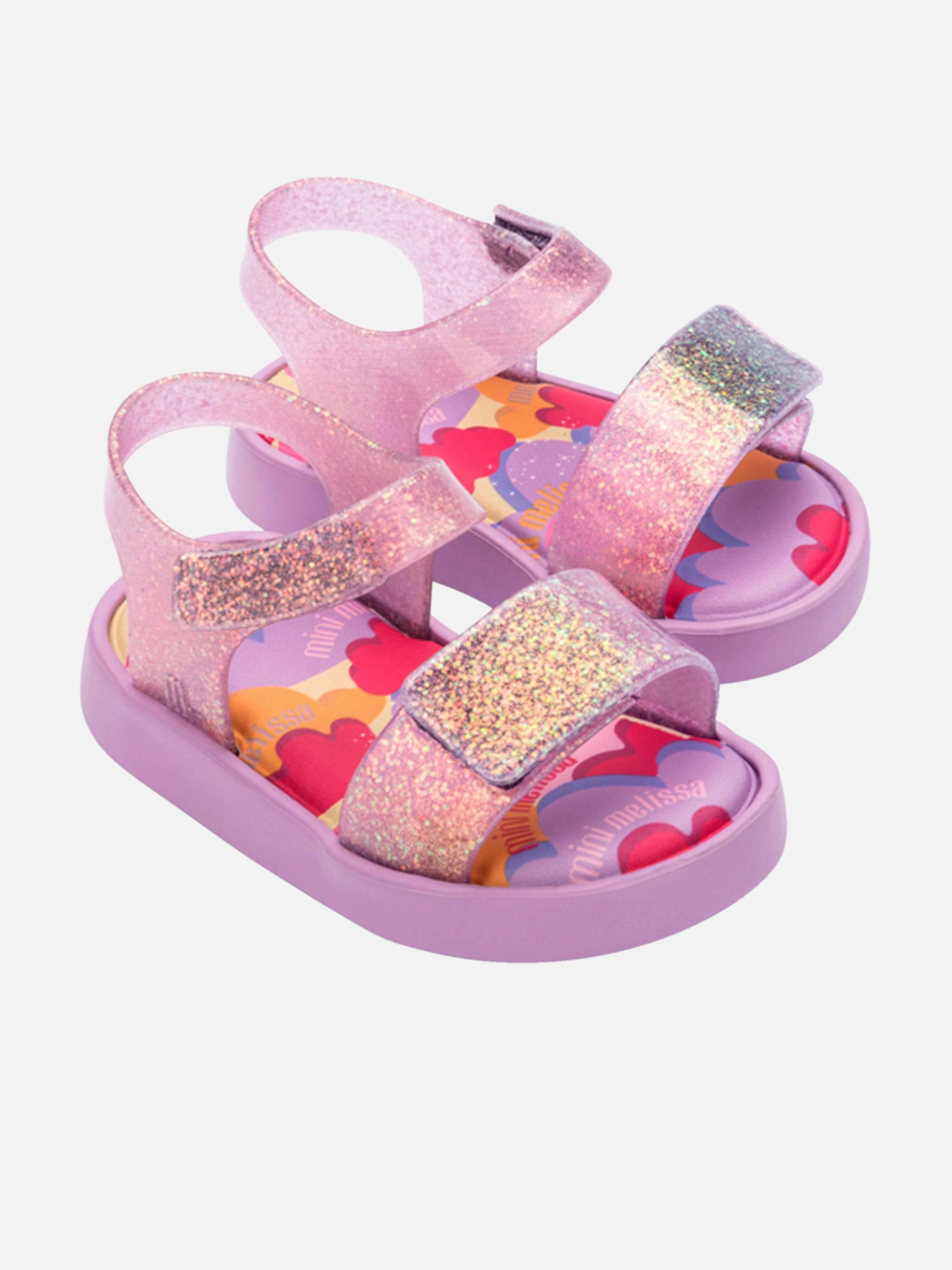 Sandals Negril Negril Mini Melissa Girls Jump Print Sandals in Purple
