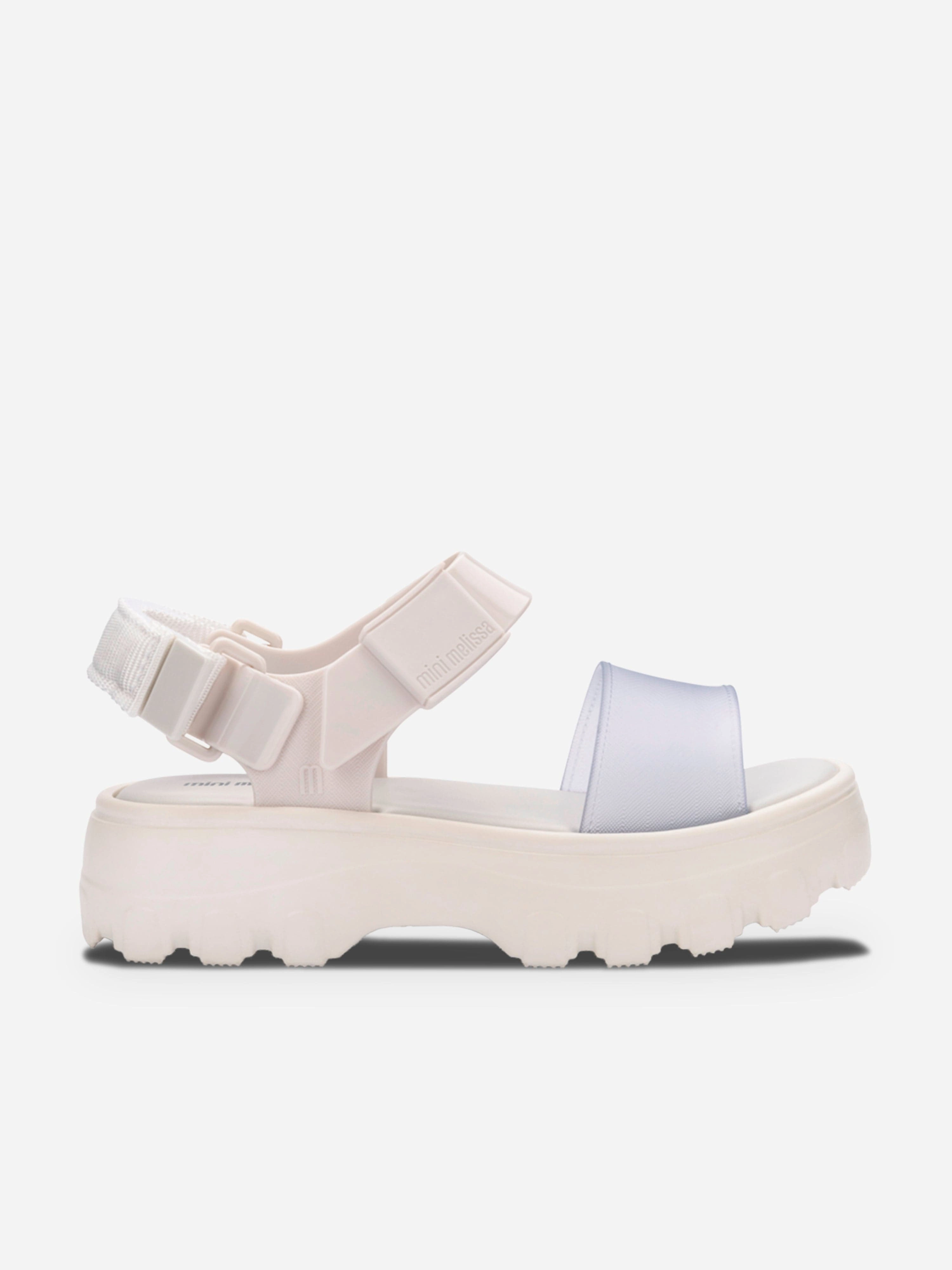 Goga Mat Sandals Mini Melissa Girls Kick Off Sandals in White
