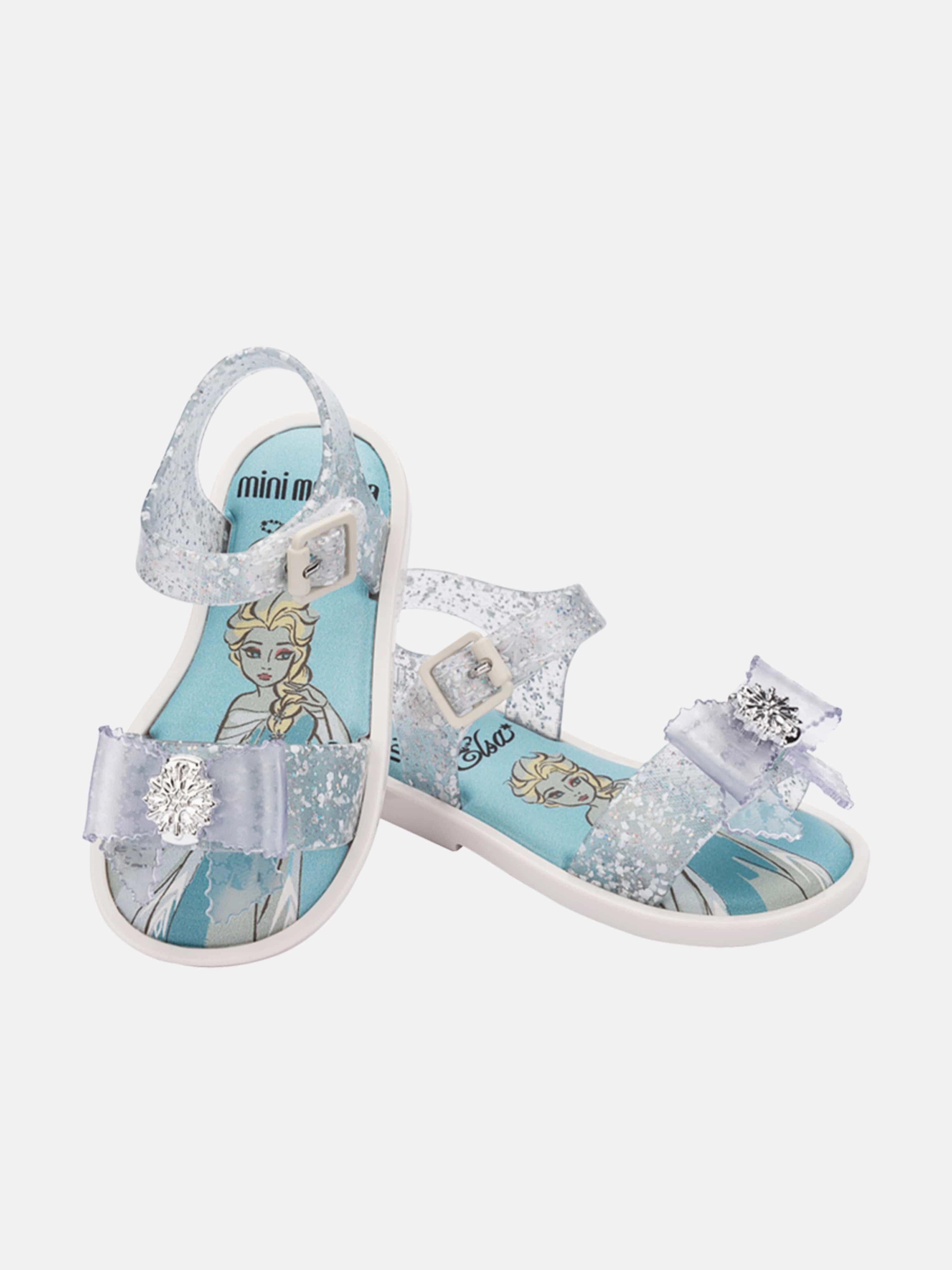 Jelly Fisherman Sandals Mini Melissa Girls Mar   Disney Princess sandals in White