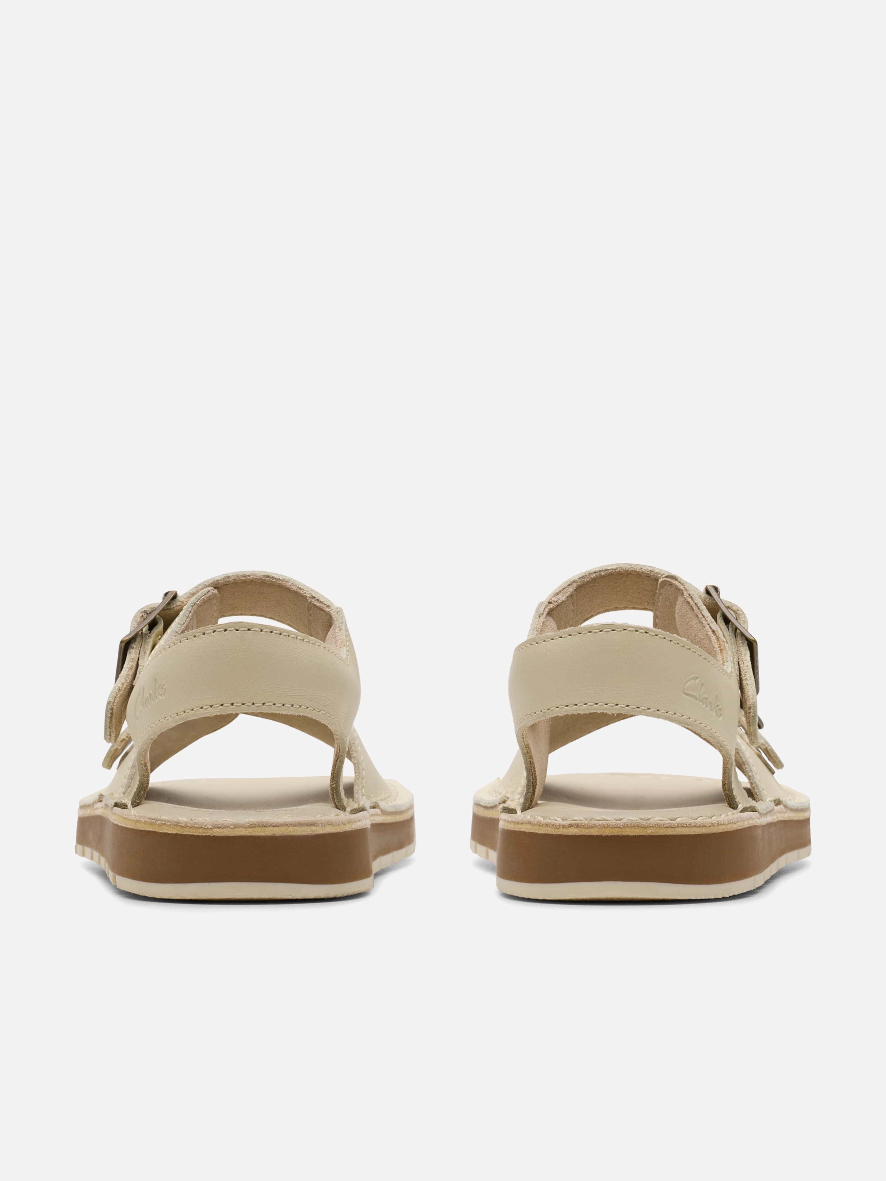Platform Strap Sandals Clarks Girls Leather Play Sun Reef Sandals in White