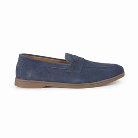 Macys Loafers Tresmode Veni Blue Men's Suede Leather Loafers