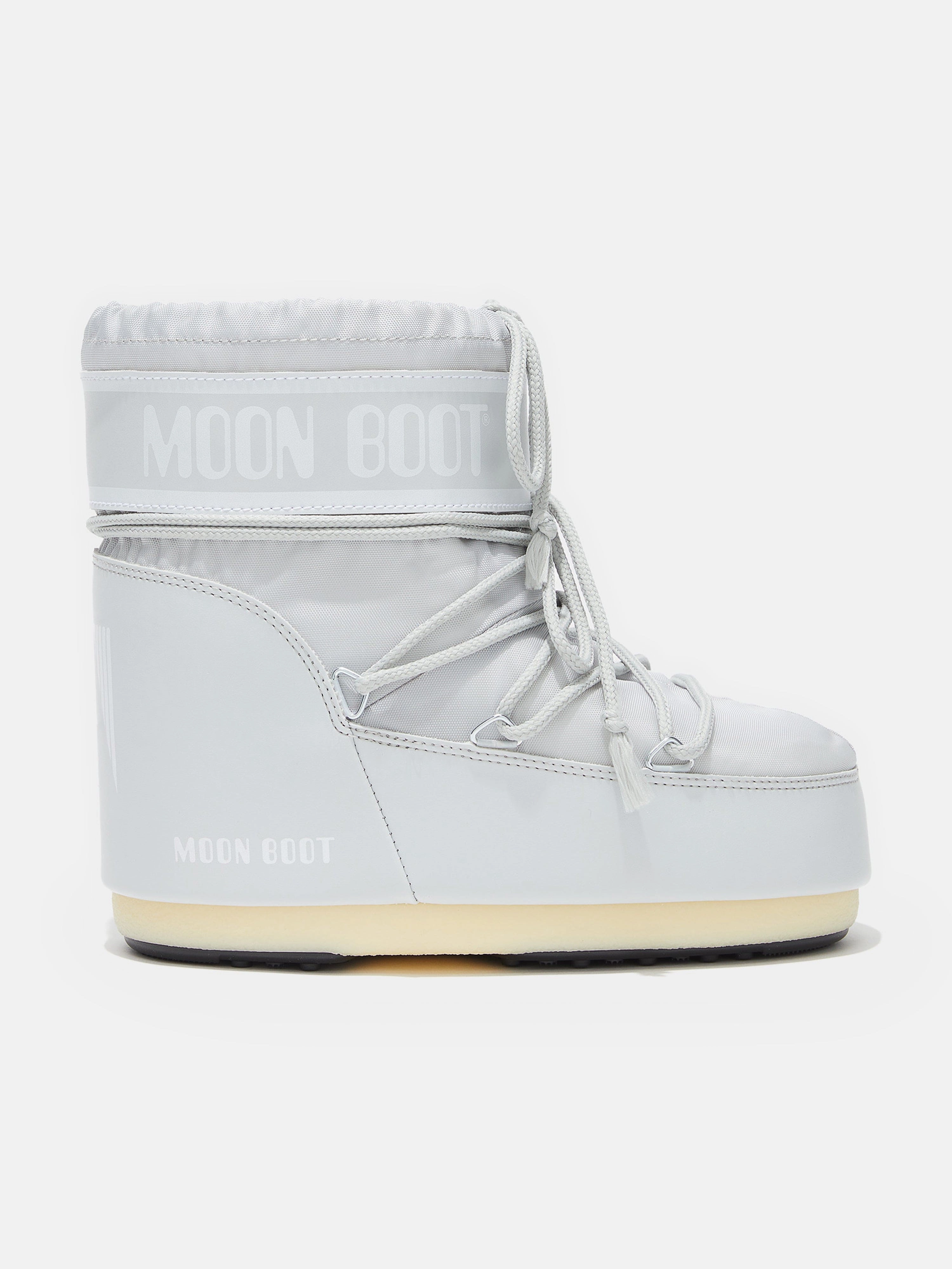 Tall Boots Leather Moon Boot Kids Icon Low Boots in Grey