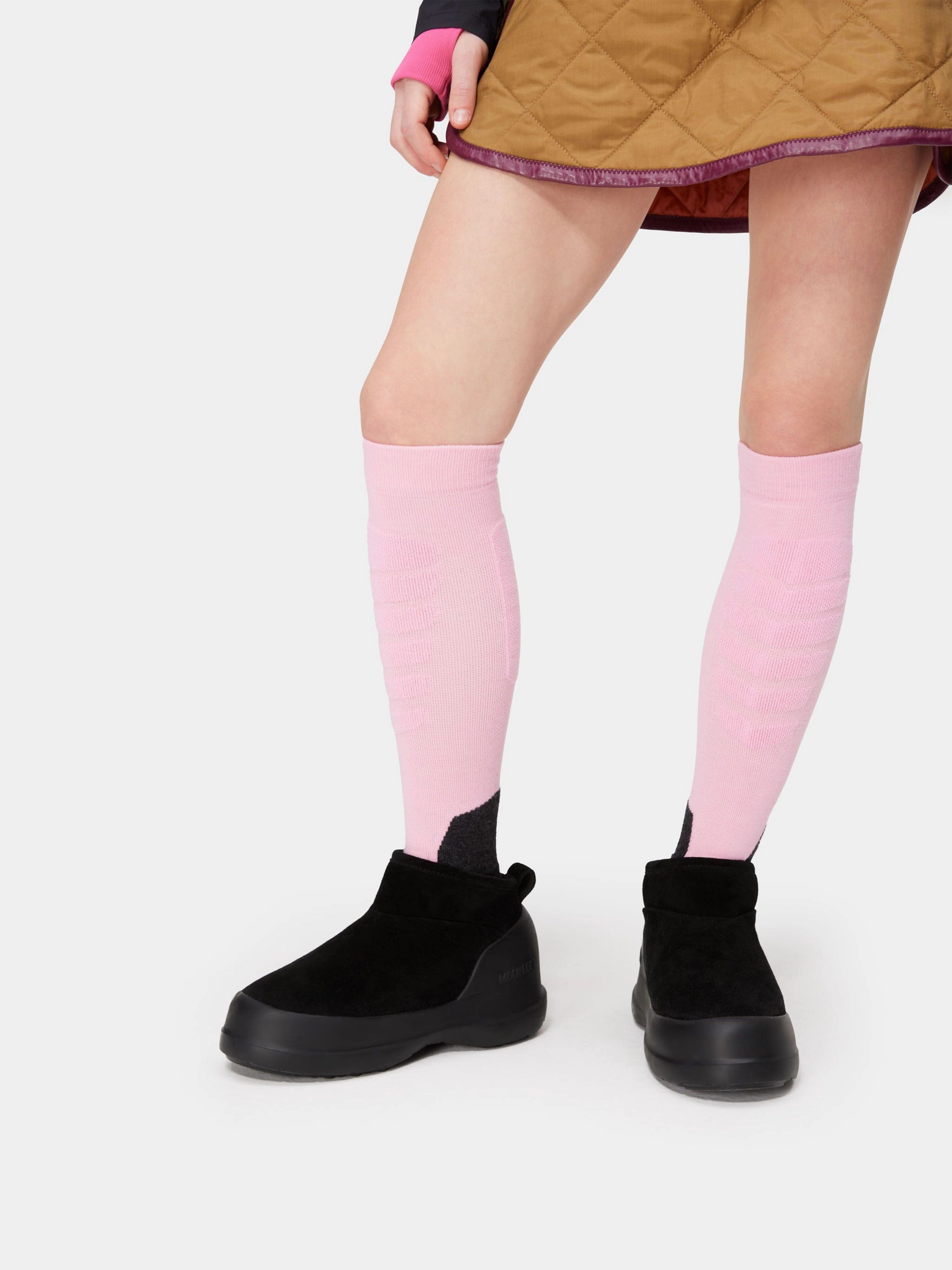 Moon Boot Kids Luna Low Suede Boots in Black Ridding Boots