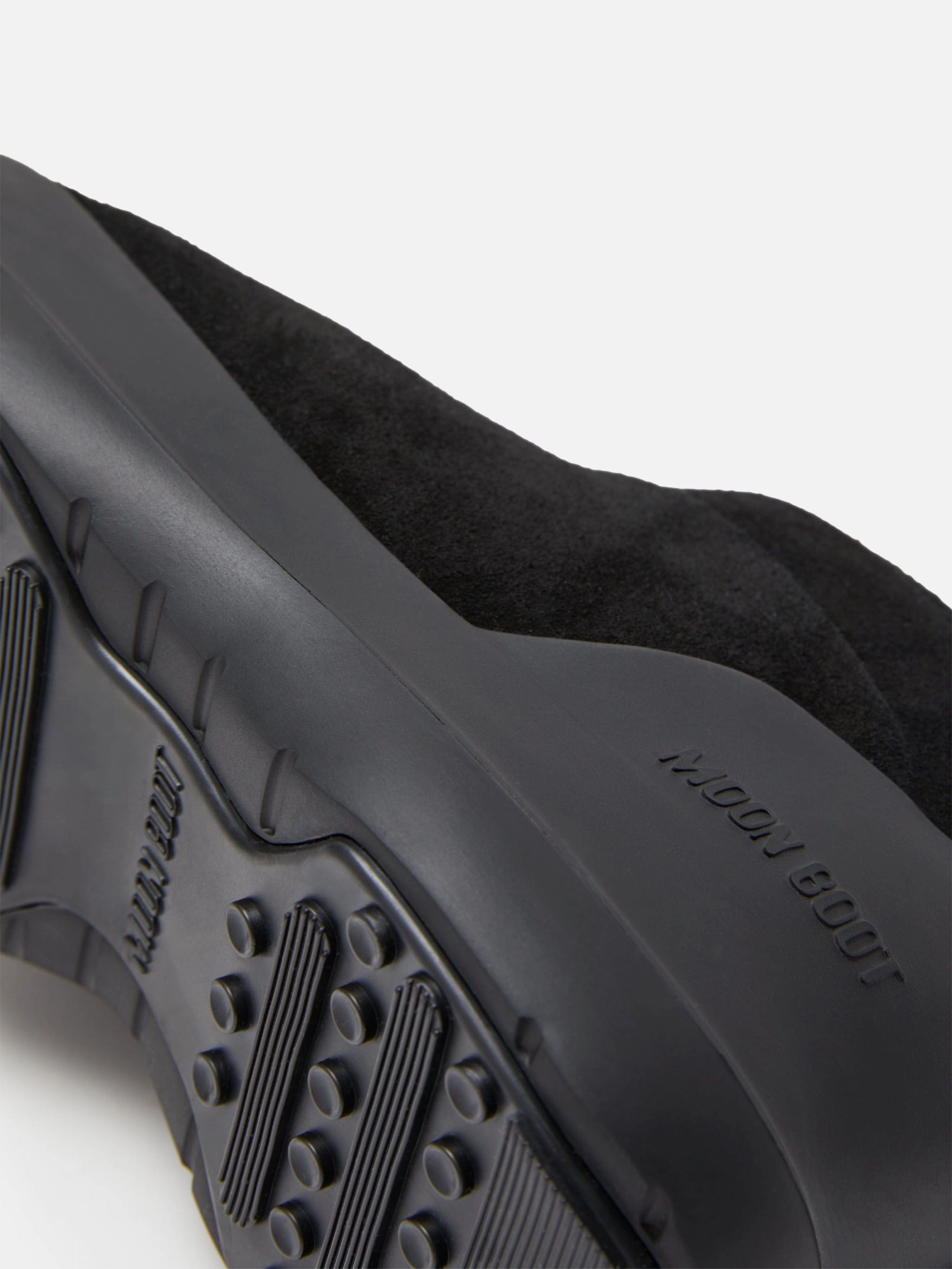 Moon Boot Kids Luna Low Suede Boots in Black Gardeners Boots