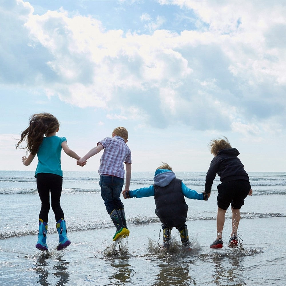 Muck Boots Kids Hale Tall Boots Waterproof Walking Shoes With Velcro Fastening