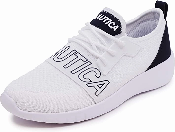 Nautica Women Fashion Sneaker Lace-Up Jogger Running Shoe Casual Walking Sneaker Rock Climbing Shoes Eugene