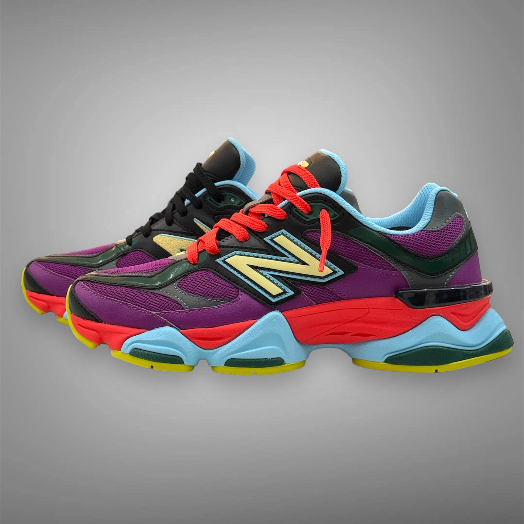 9060 New Balance On Sale New Balance Men's 9060 Shoes - Purple Fuchsia / Blast Red / Washed Amber