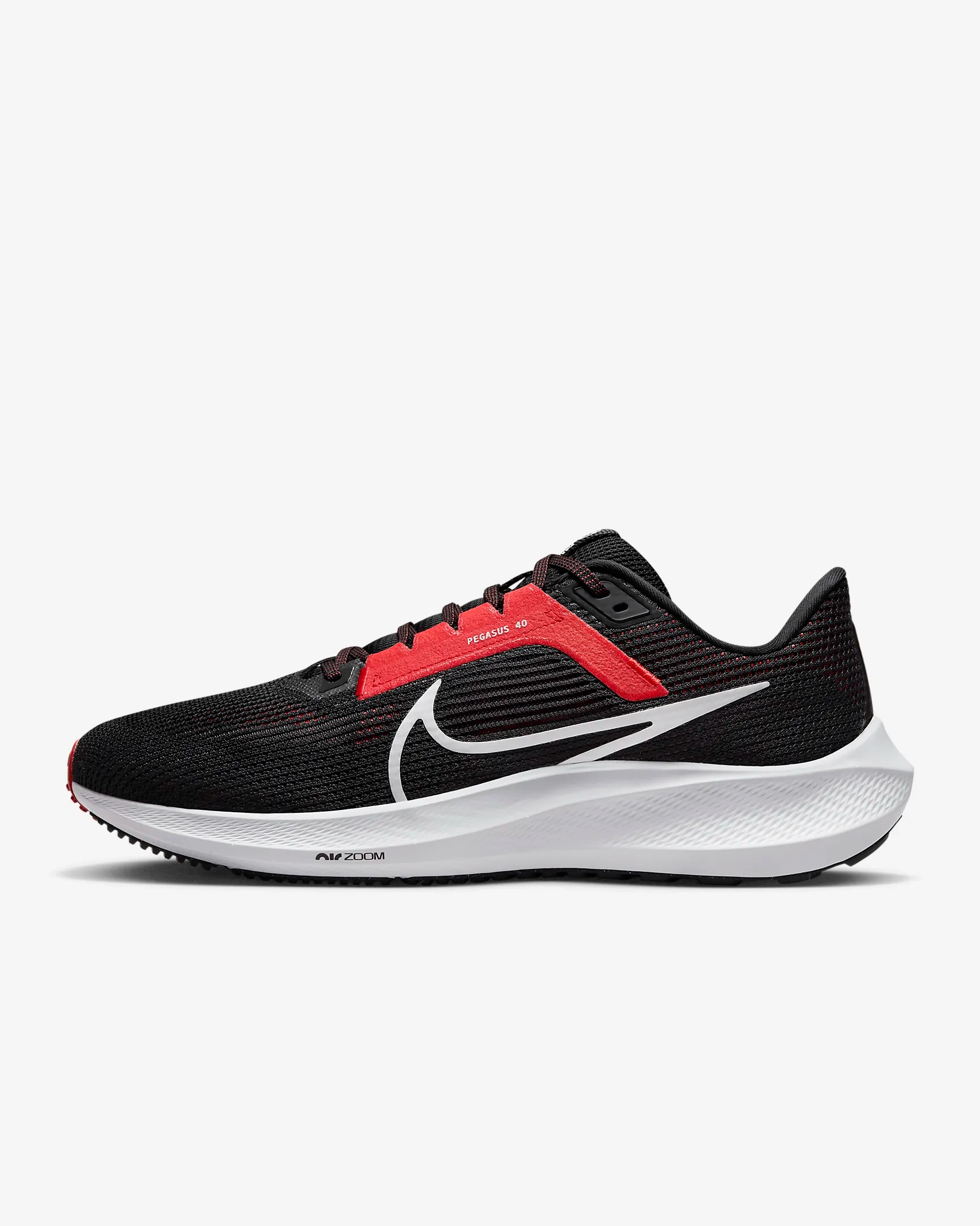 Nike Men's Pegasus 40 Shoes - Black / Light Crimson / White Nike Golf Shoes Amazon