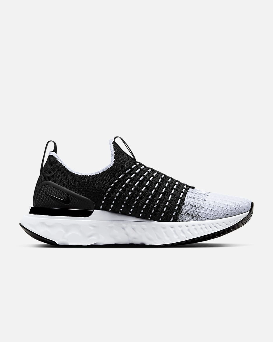 New Nike Running Shoe Nike Women's React Phantom Run Flyknit 2 Shoes - Black / White