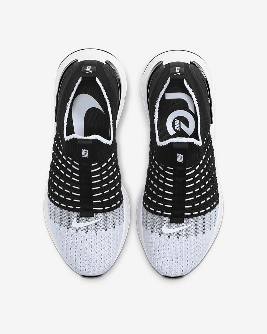 Mercurial Nike Indoor Soccer Shoes Nike Women's React Phantom Run Flyknit 2 Shoes - Black / White