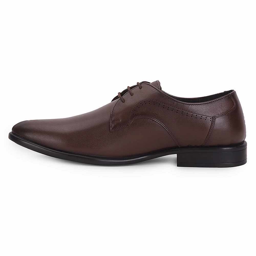 Healers Brown Formal Lacing Derby Shoes For Men SCL-12 By Liberty Derby Shoes Styling