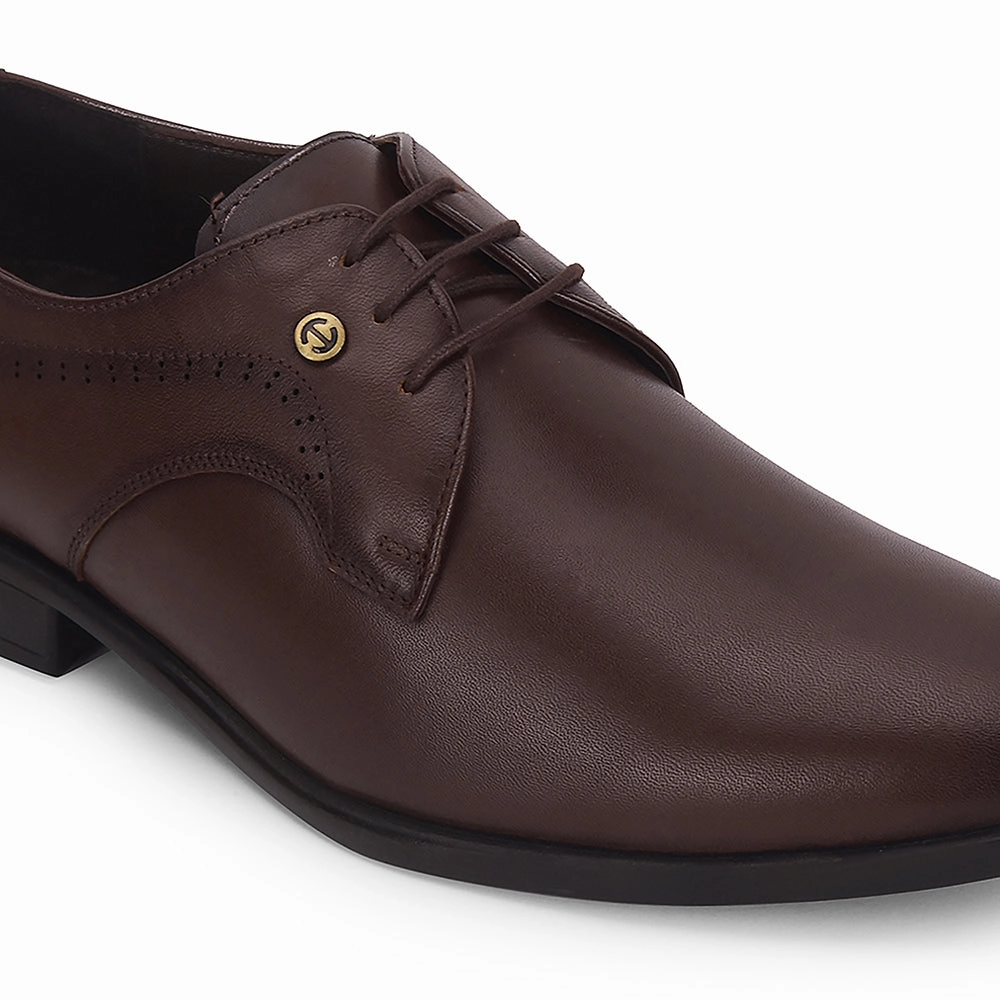 Snakeskin Lace Up Shoes Healers Brown Formal Lacing Derby Shoes For Men SCL-12 By Liberty