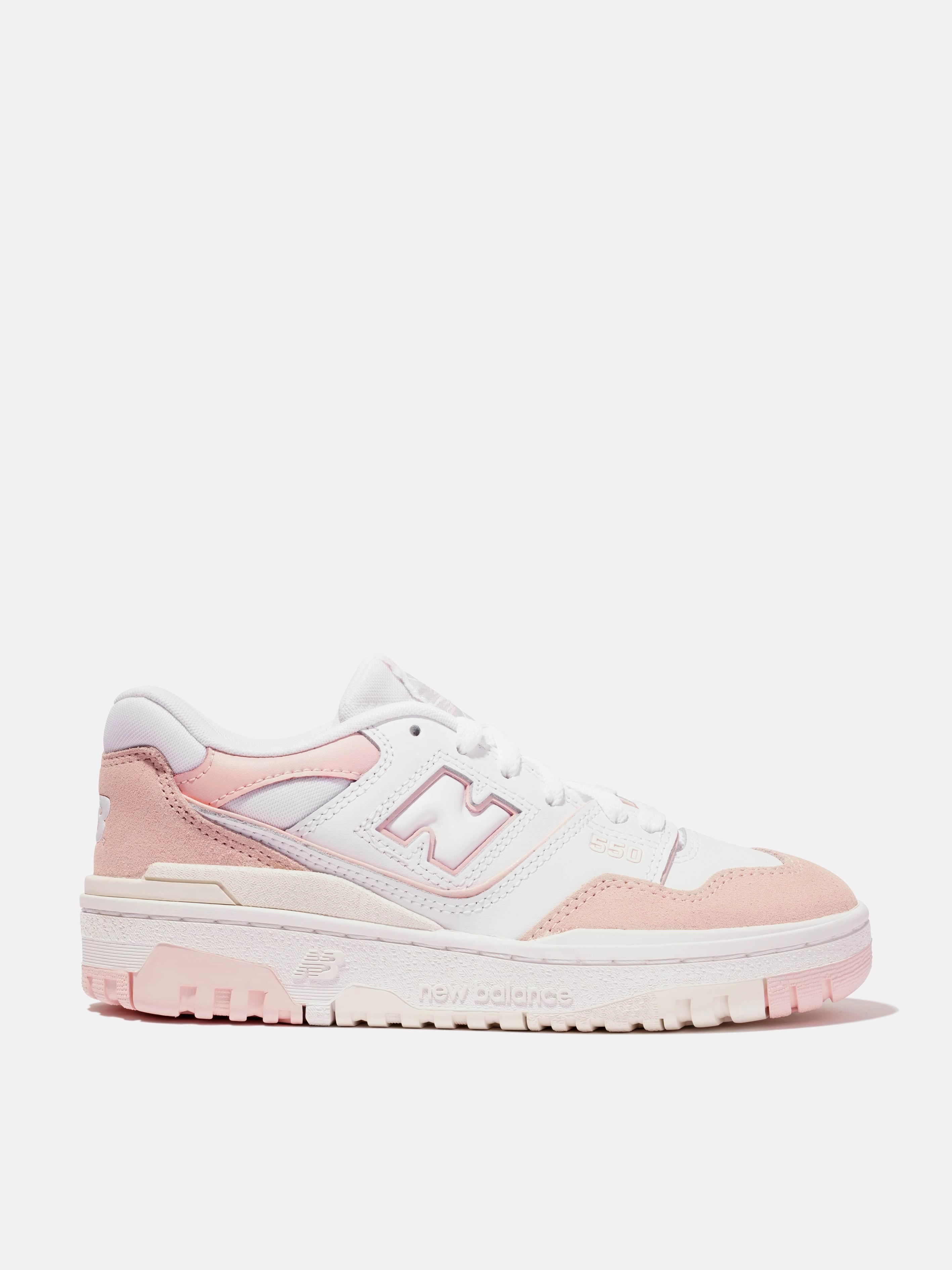 New Balance Girls 550 Logo Trainers in Pink Hybrid Basketball Shoes