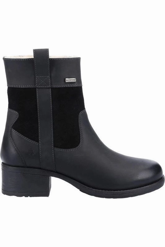 Hush Puppies Saskia ladies waterproof boot in Black Nurse Waterproof Shoes