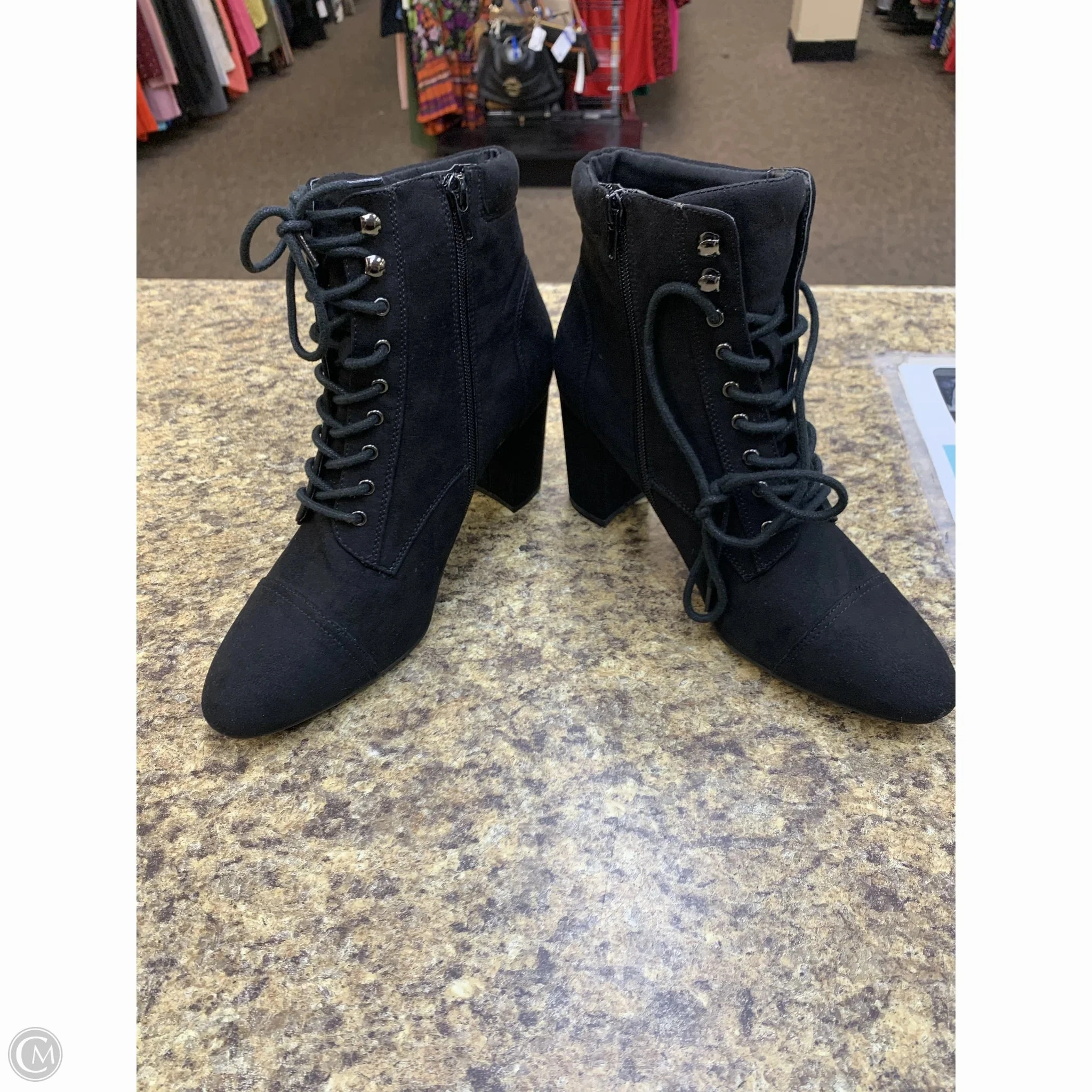 Boots Ankle Heels By Madden Girl In Black, Size: 10 High Knee Boots Dress