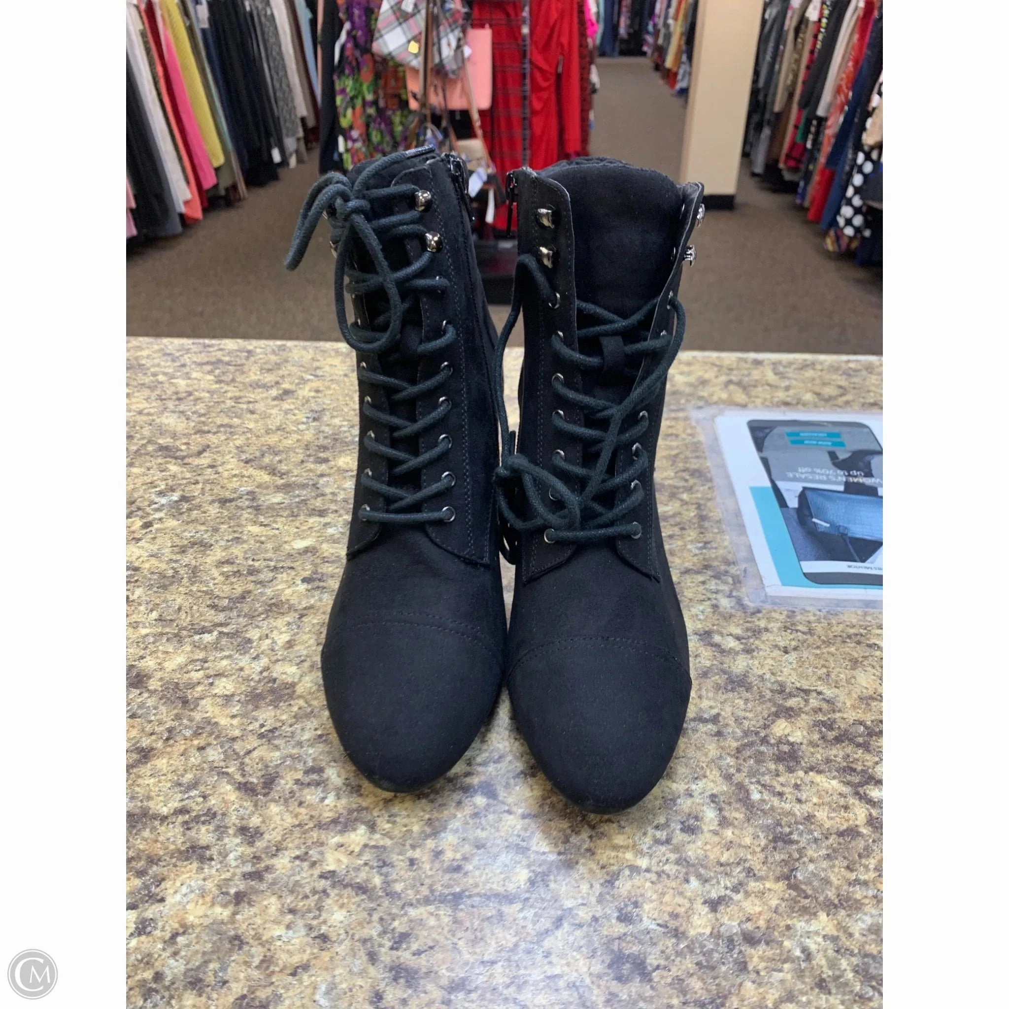 Wide Calf Thigh Boots Boots Ankle Heels By Madden Girl In Black, Size: 10