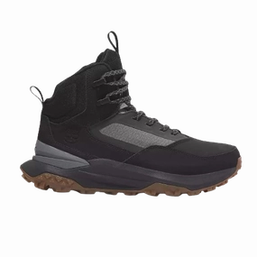 Timberland Men's Motion Access Mid Waterproof Hiking Boot Shoes - Black Camping Hiking Shoes