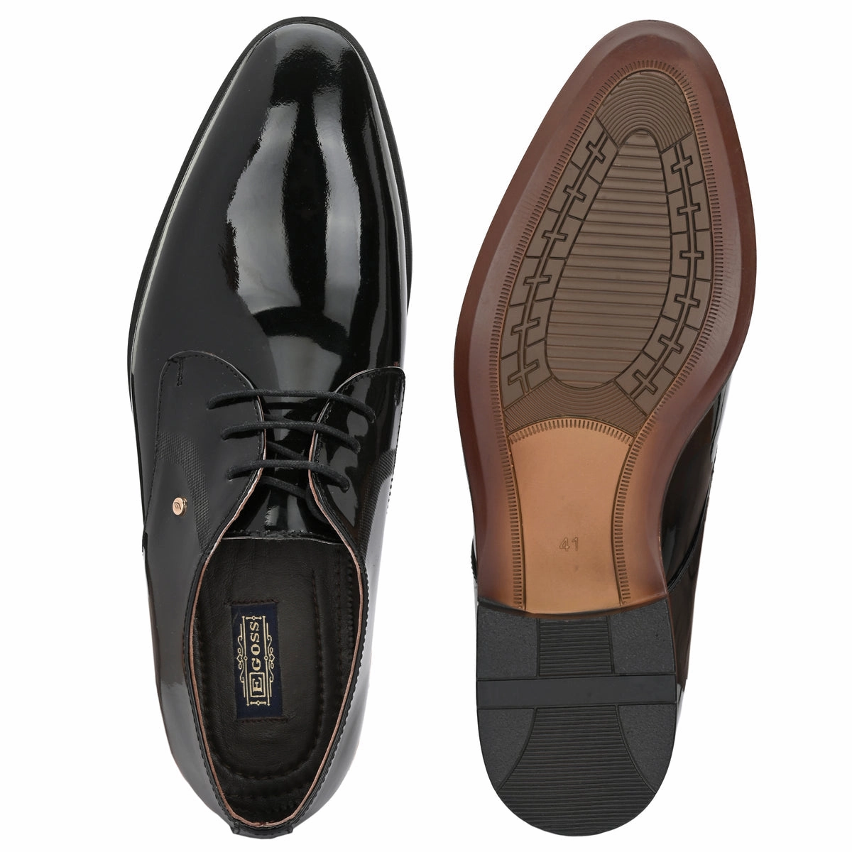 William Black Patent Leather Lace-ups Wedge Sole Derby Shoes