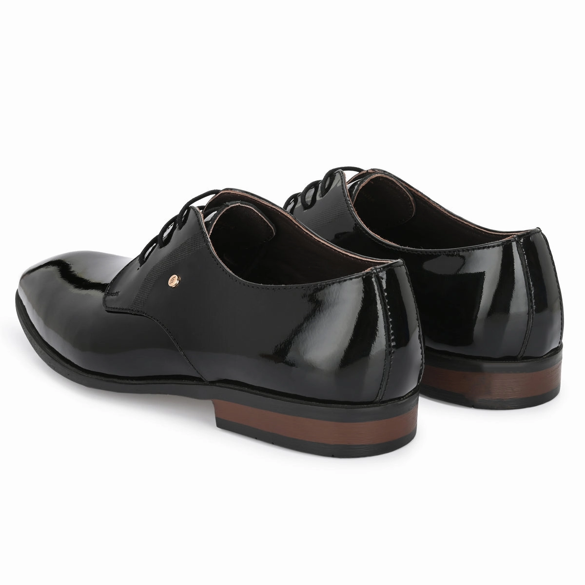 Black Formal Derby Shoes William Black Patent Leather Lace-ups