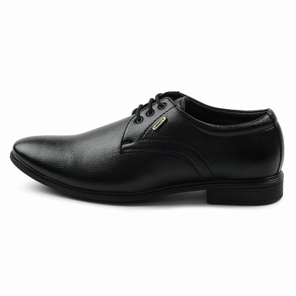Lace Up Walking Shoes Fortune Black Formal Lacing Derby Shoes For Men HOL-130E By Liberty