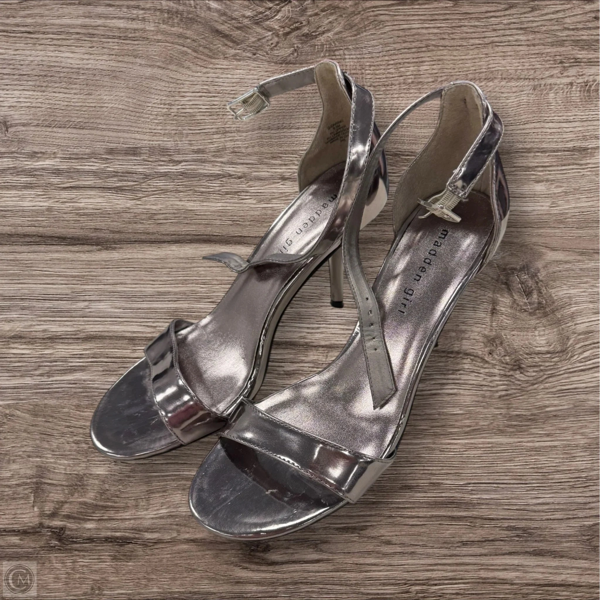 Lace Up Wedge Heel Sandals Sandals Heels Stiletto By Madden Girl In Grey, Size: 9.5