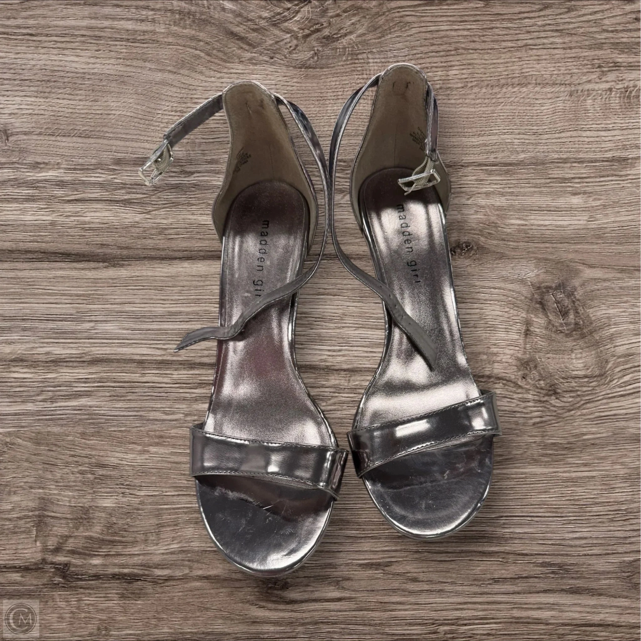 Sandals Heels Stiletto By Madden Girl In Grey, Size: 9.5 Sandals Dunns River Photos