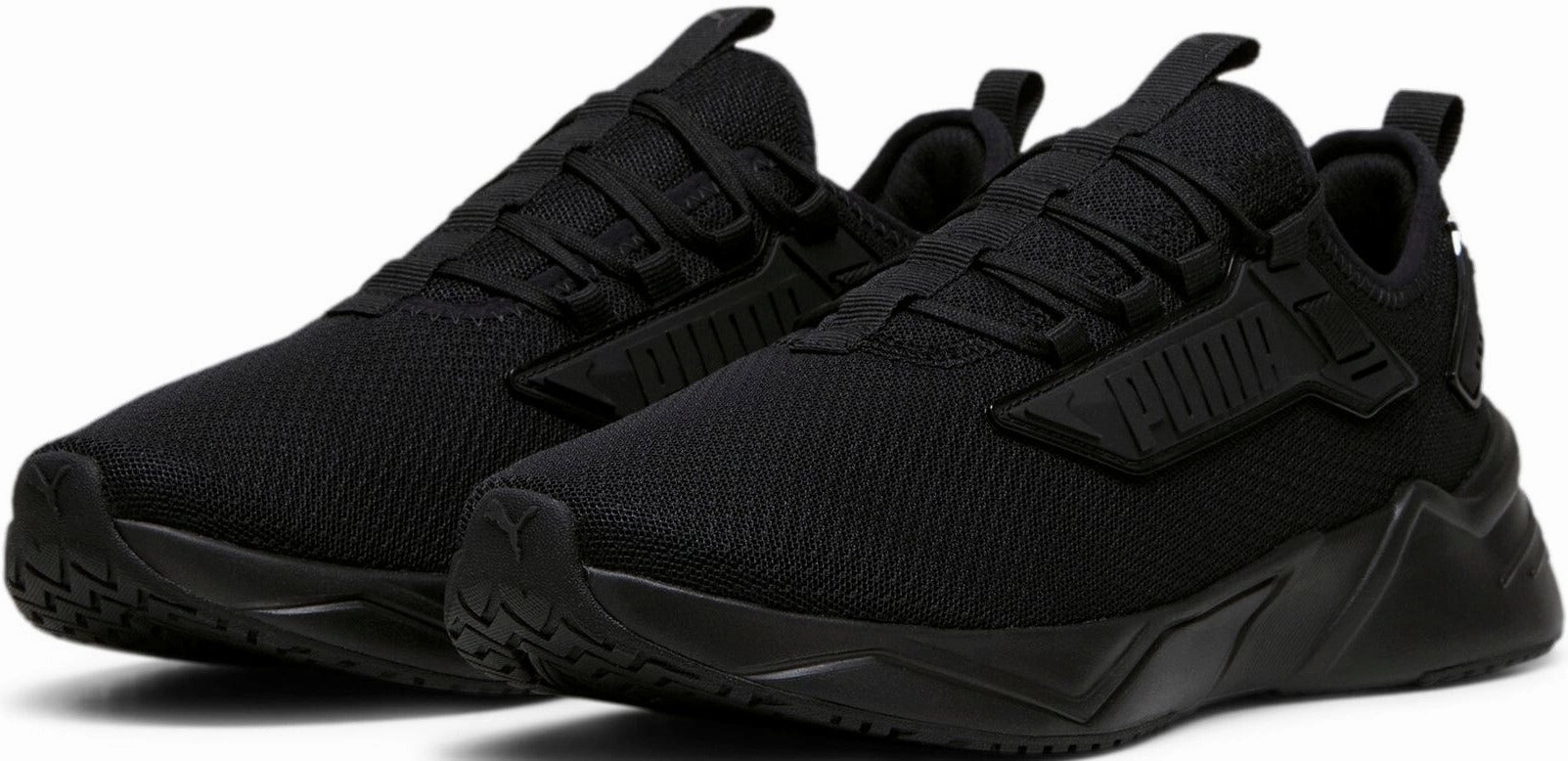 Puma Men's Retaliate 3 Triple Black Running Shoes Puma Powercat Turf Shoes