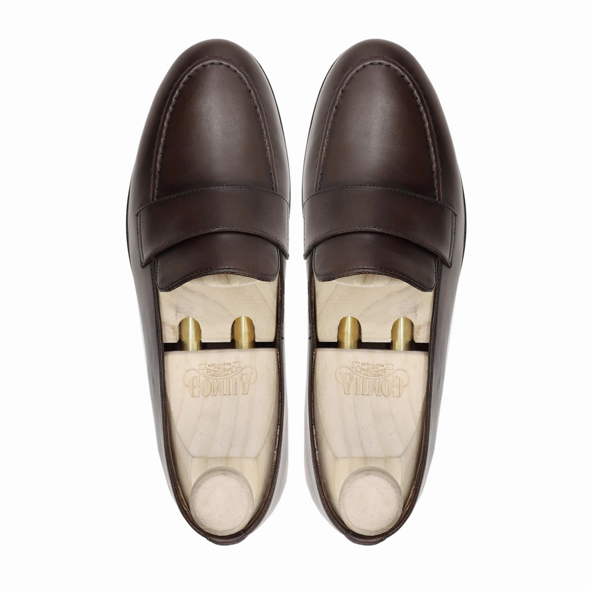 Spike Loafers Jefe - Men's Dark Brown calf Leather Loafer