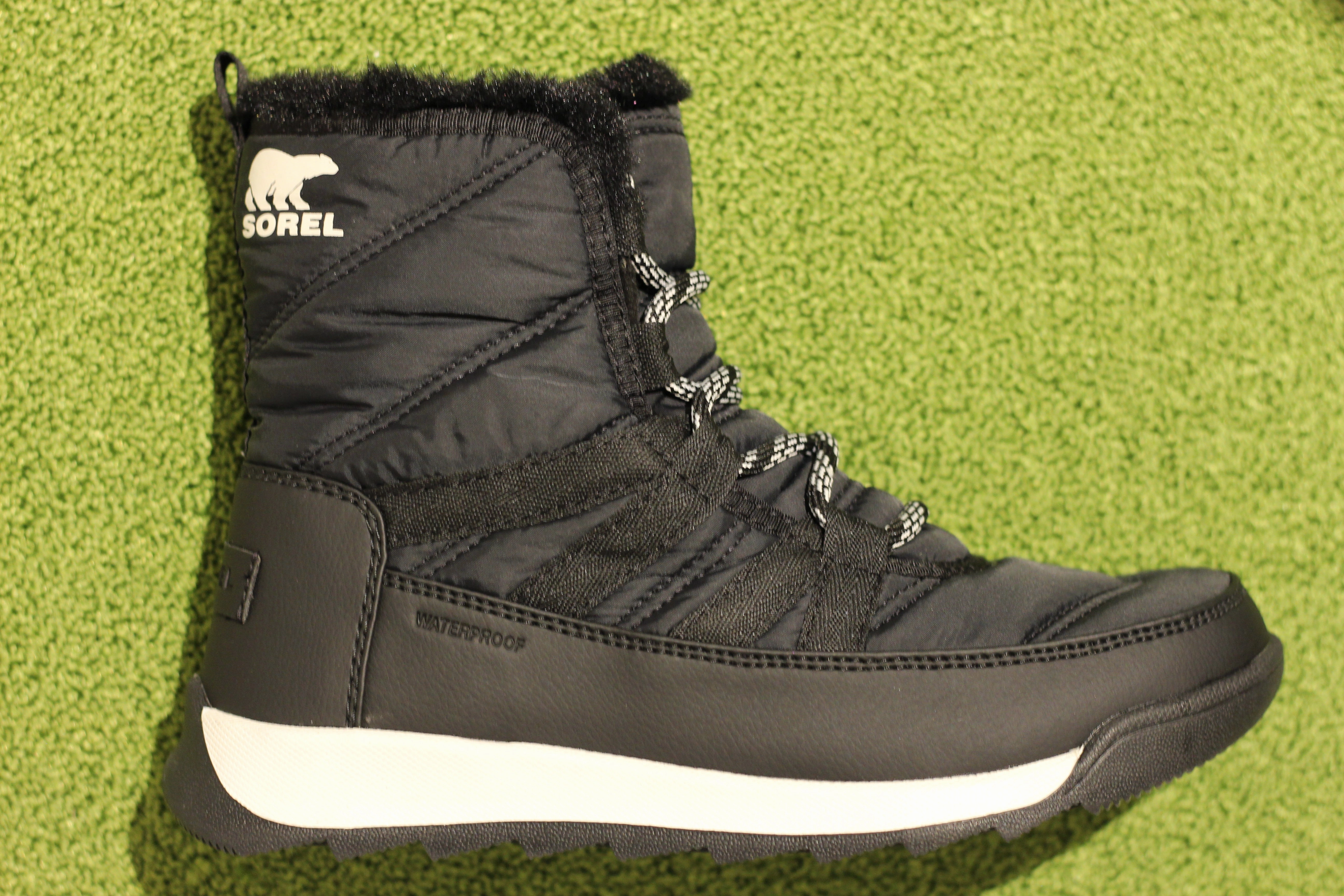 Waterproof Golf Women's Whitney Short Lace Boot - Black Nylon