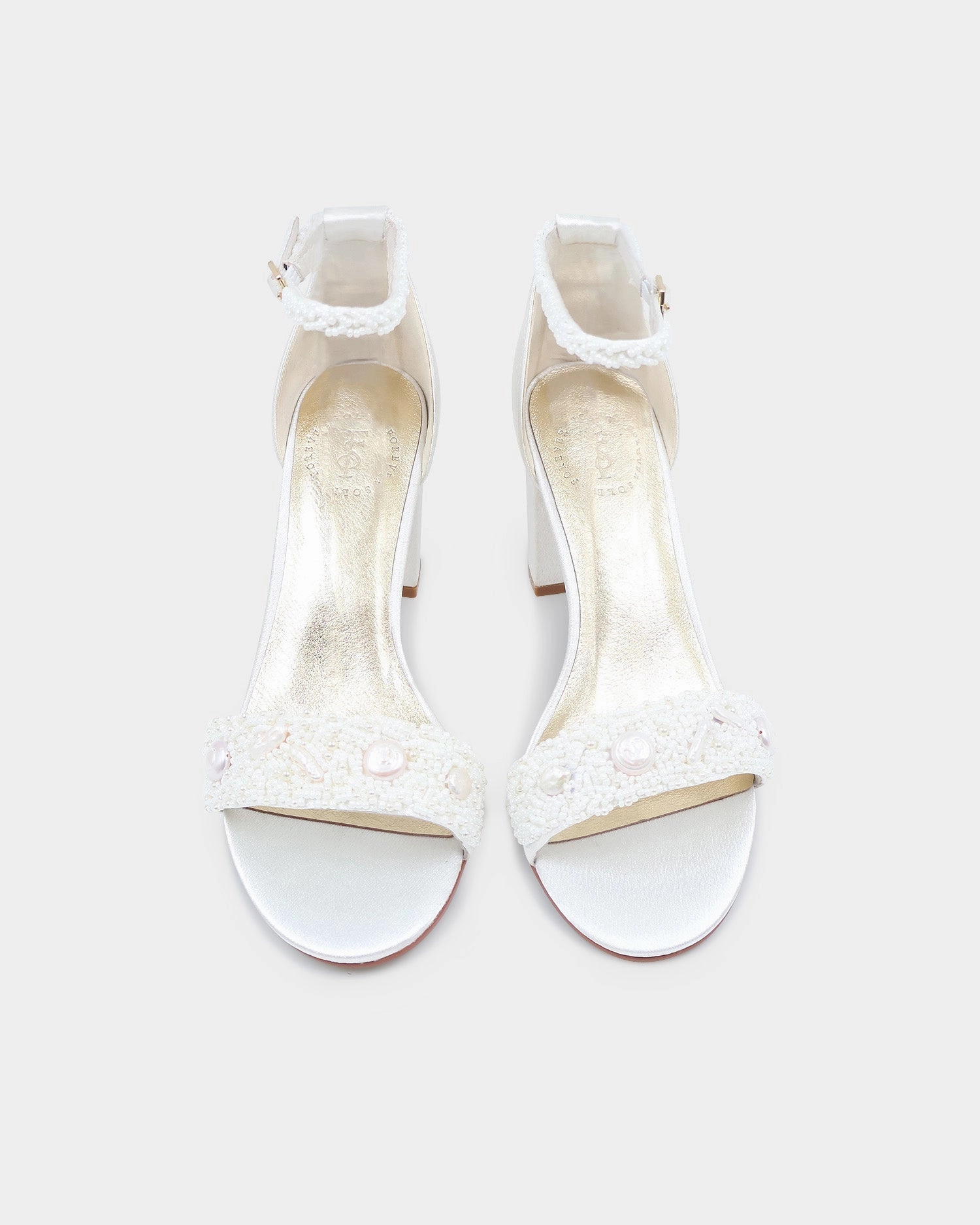 TIMELESS - WHITE PEARL BEADED BRIDAL SHOES 8CM HEEL Kitten Heel Thigh High Boots