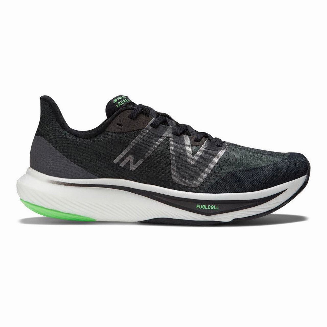 New Balance 977 Men's New Balance FuelCell Rebel V3, Black/Inifinty Blue/Vibrant Spring, 7 D Medium