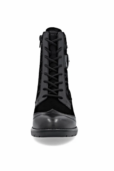 Remonte D2A77-02 in Black Waterproof Long Shoes