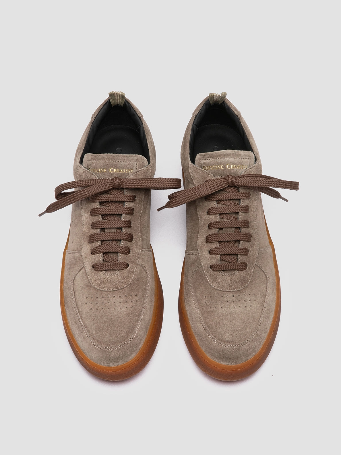 ASSET 001 - Taupe Suede Low Top Sneakers Climbing Shoe Square Toe Box